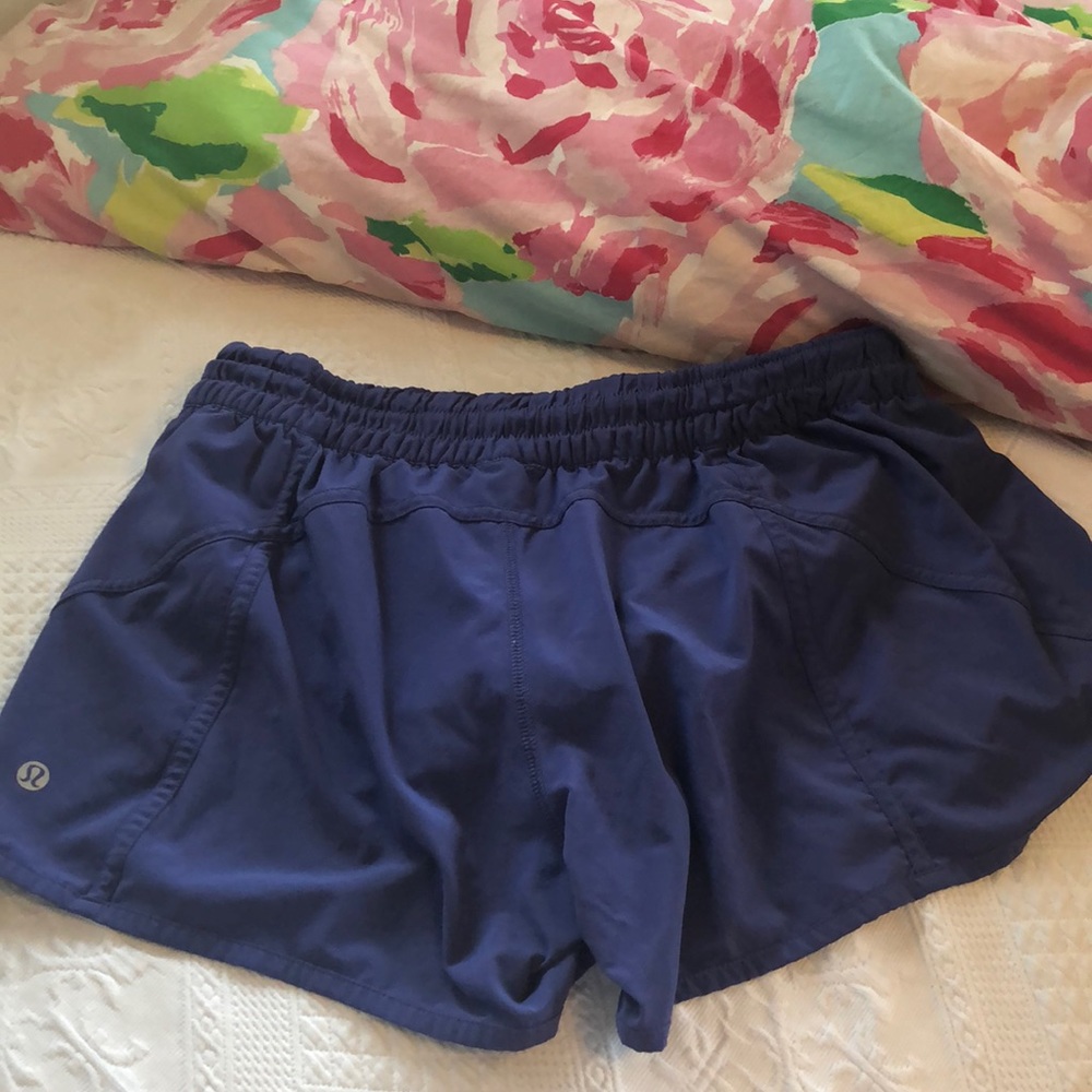 purple lululemon tracker shorts